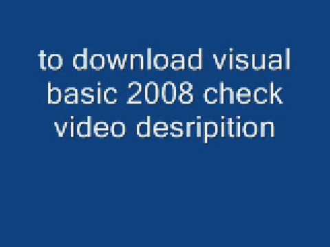 how to download visual basic 2008