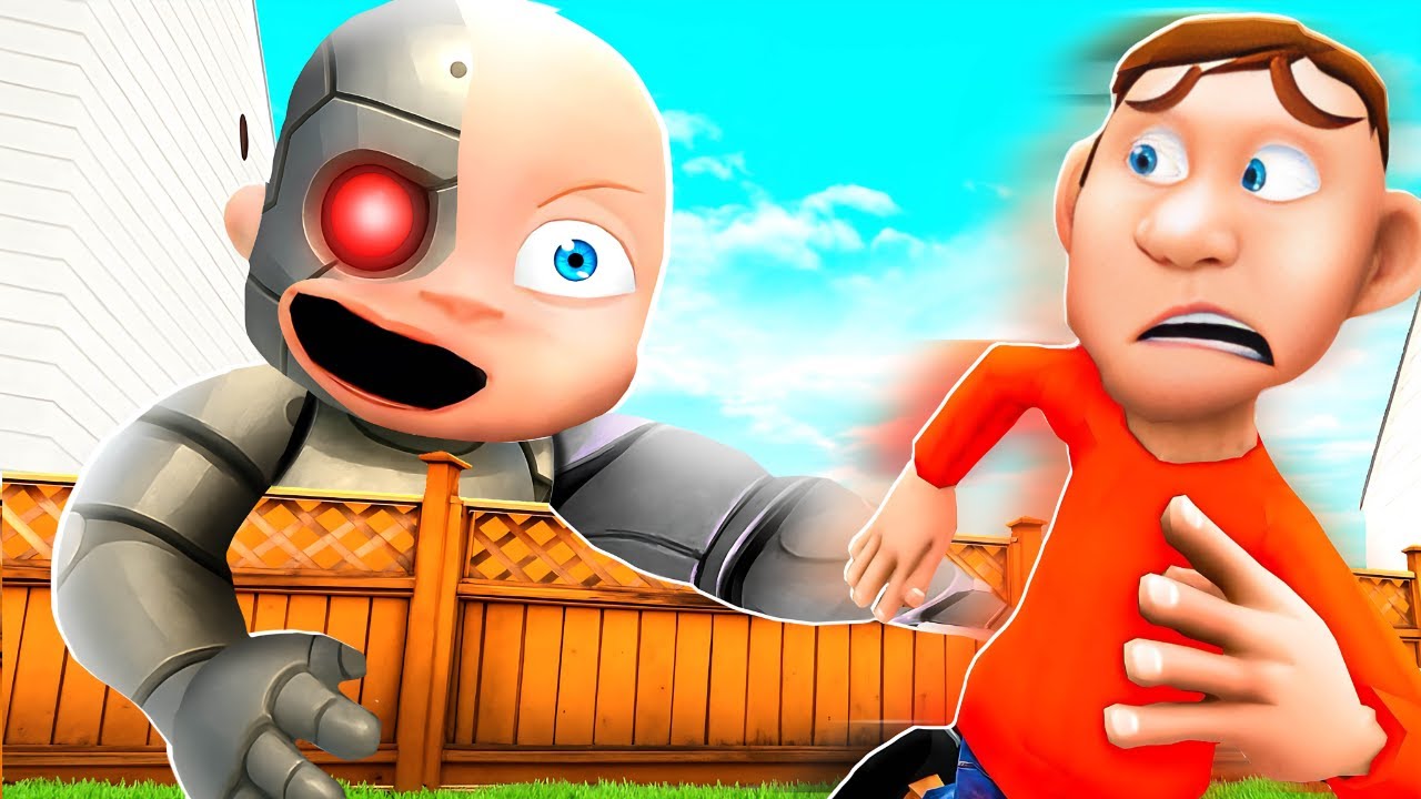 Baby Becomes ROBOT to PRANK Daddy!