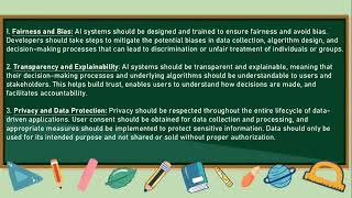 Module 6 : Ethical considerations in AI and Data-driven applications screenshot 5
