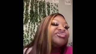 girl's chewing gum loudly and saying nope