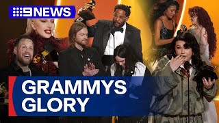 The Grammys: Shock wins, political statements, Aussies celebrated | 9 News Australia