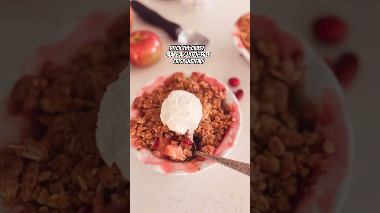 Gluten-Free Apple Cranberry Crisp #shorts  #glutenfree #dessert #food