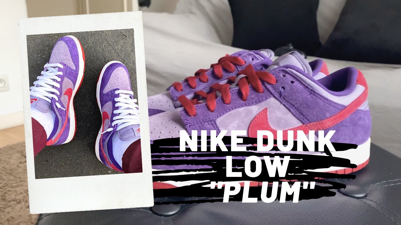 dunk low plum on feet