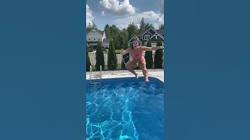 Jumping off Diving Board into Swimming Pool with SNAKE #shorts
