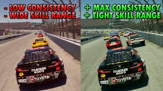 LEAST vs MOST Consistent AI in NASCAR 25