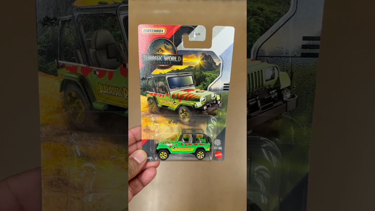 MATCHBOX Jurassic World Jeep Wrangler (#18) Die-cast Car Truck