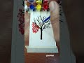 Lets make beautiful tree using watercolor viral art shorts