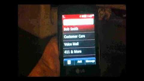 Tracfone & Net10 LG800g  How to Use the Speed Dial Widget