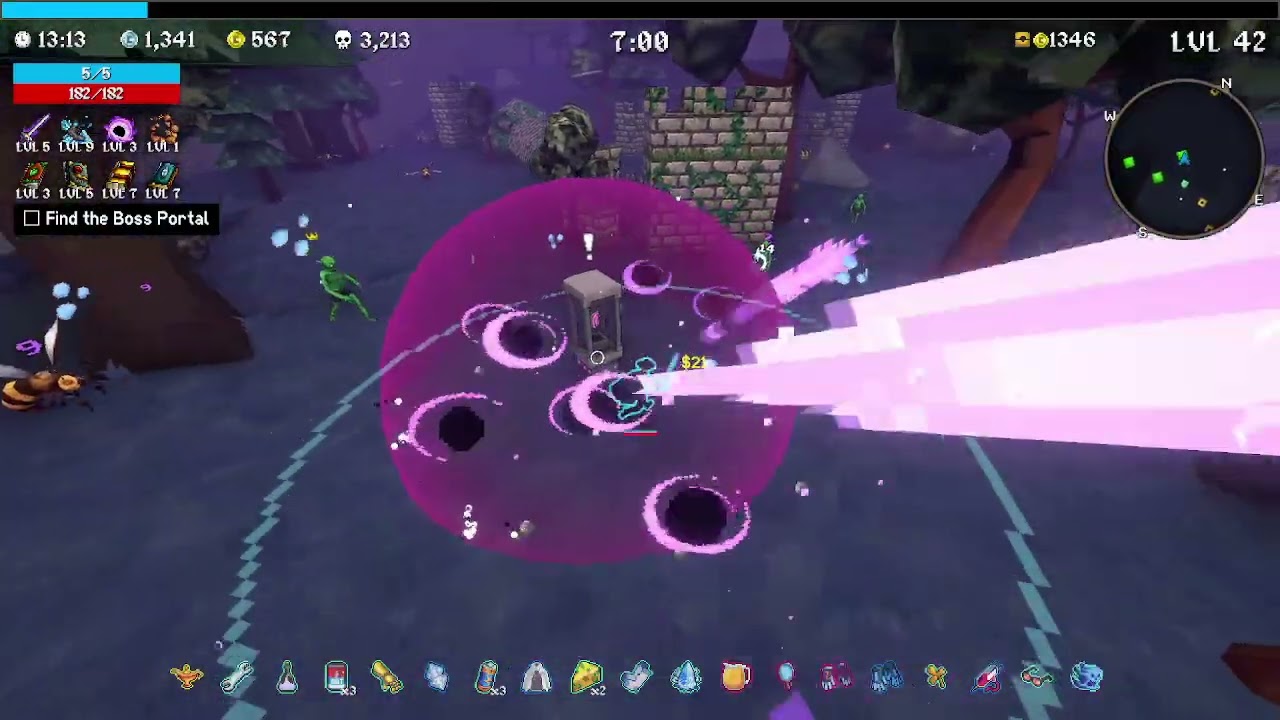 Megabonk S01E198, Bandit Forest, WORLD RANK 451, 266K kills, Knockback, Frostwalker and Chunkers