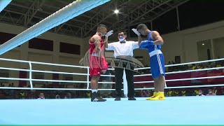 Maluku vs Sumatera Utara tinju PON XX Papua 2021 kelas 64 - 69 Kg Putra