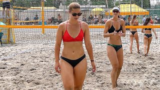 Women's Beach Volleyball Exciting Joyful Rallies