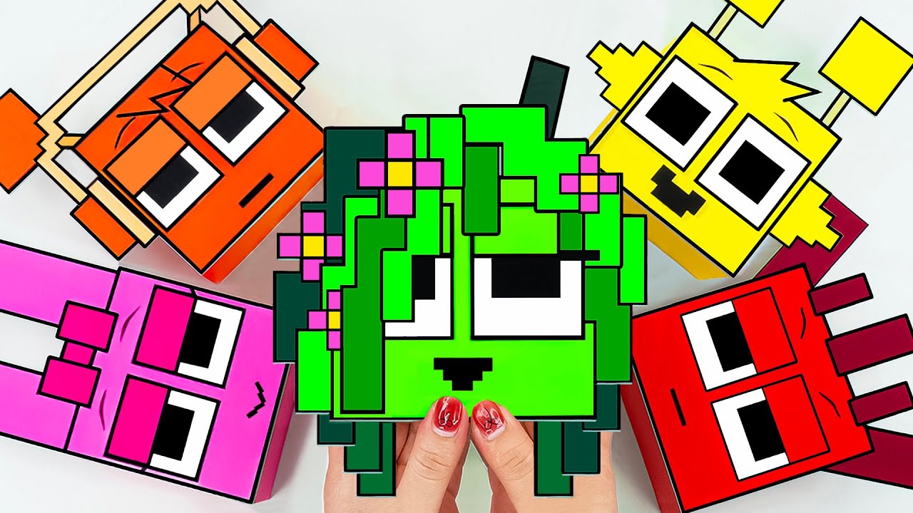 💖Paper DIY💖 NEW Minecraft SPRUNKI Incredibox BLIND BOX | Unboxing Blind Bag ASMR | Sprunki Cubes DIY