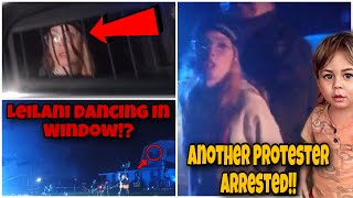 Quinton Simon Protester ARRESTED For Banging On Windows | Leilani Simon Seen DANCING !?