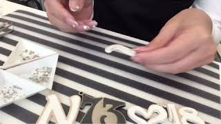 デコパーツ75 スワロフスキー貼り方、デコり方