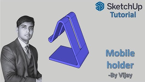 Sketchup Tutorial: How to make a Mobile holder ? || By Vijay #sketchup #cad #3d #3dmodeling