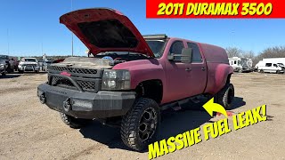 I Bought a Cheap 2011 Duramax Chevy 3500 from IAA and Someone Broke it!!!