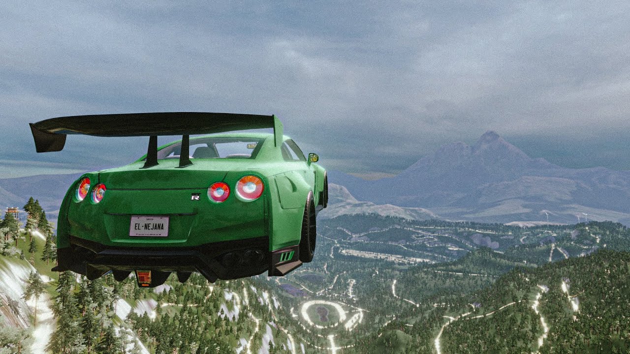 Satisfying High Speed Cars Jump Crash 3 BeamNG Drive ELNejanaGames