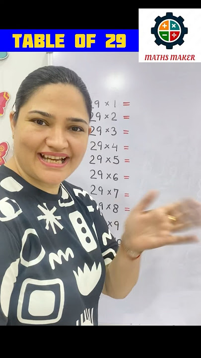 Easy way to learn table of 29/ 29 ka Pahada/ Multiplication Table of 29#shortsfeed #shorts #viral