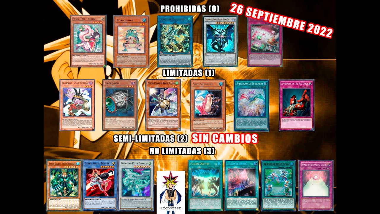 Lista Prohibidas - Limitadas Yu-Gi-Oh (26 Septiembre 2022) (por Ifcpotter) [1080P]
