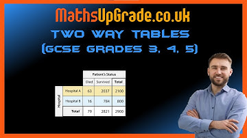 Two Way Tables Video GCSE Maths Exam Solutions