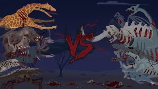HEWAN MUTAN VS MONSTER HEWAN SKELETON❗️ Pertempuran Berdarah Dua Kubu Monster Terkuat