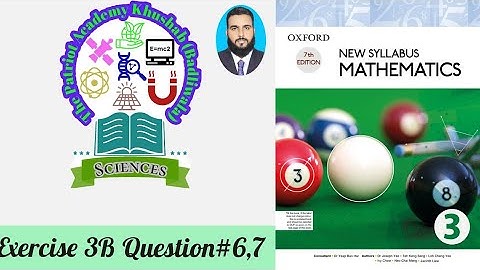 D3 Exercise 3B Q 6,7