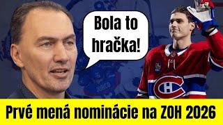 Oficiálna Nominácia Slovenska Na Zoh 2026 Slafkovský, Pospíšil, Fehérváry...