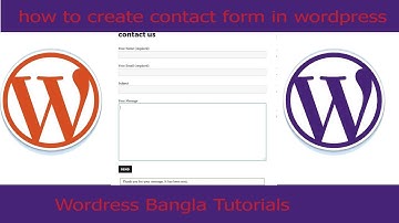 how to create contact form in wordpress | wordpress bangla tutorials