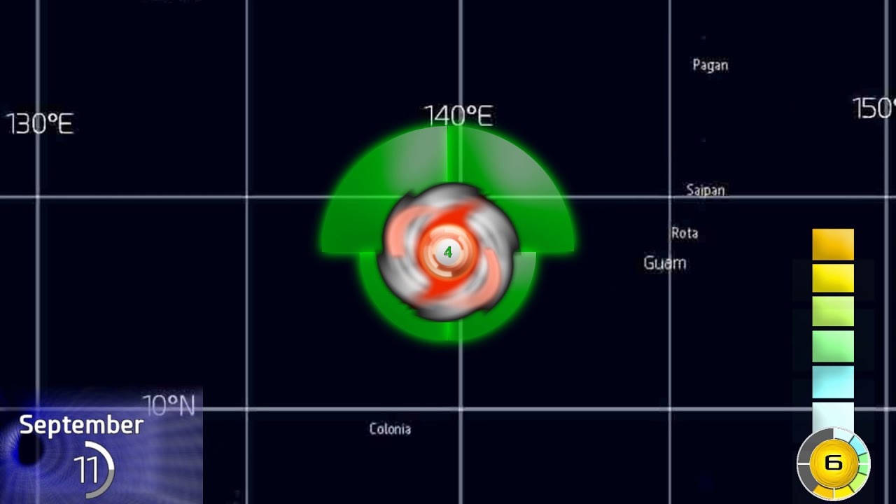 The track of Typhoon Mangkhut / Ompong