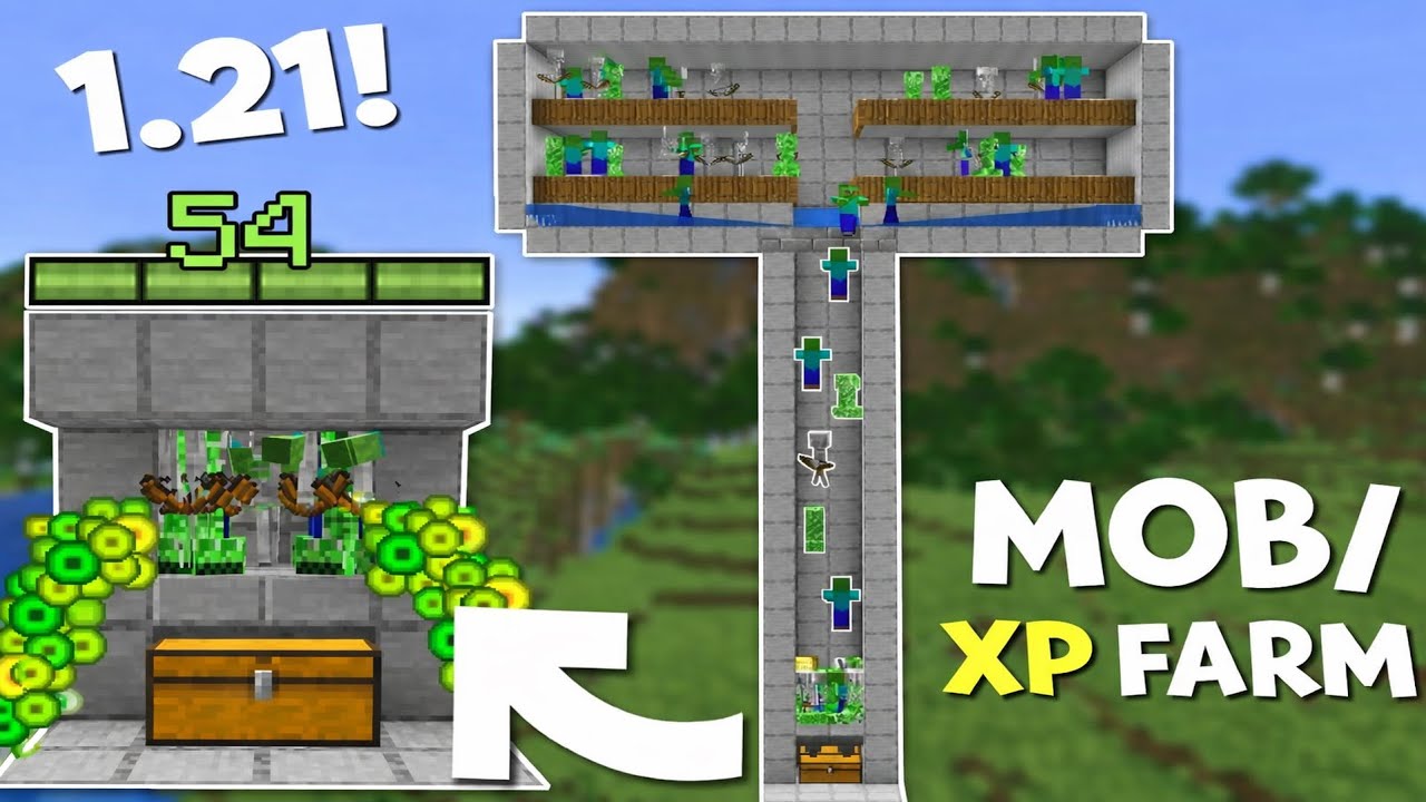 FASTEST MOB XP Farm in Minecraft Bedrock 1.21+ 6,500 In 5 Minutes!