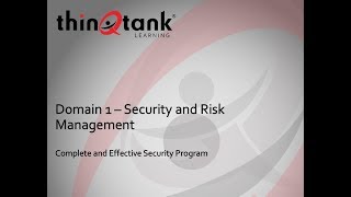thinQtank Learning Training Camp - ISC2 CISSP (Complete and Effective Security Program) Guide
