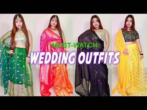বিয়ে বাড়িতে যাওয়ার জন্য দারুন কিছু লেহেঙ্গা আর শাড়ি - Wedding Outfits | Sanchita Mitra
