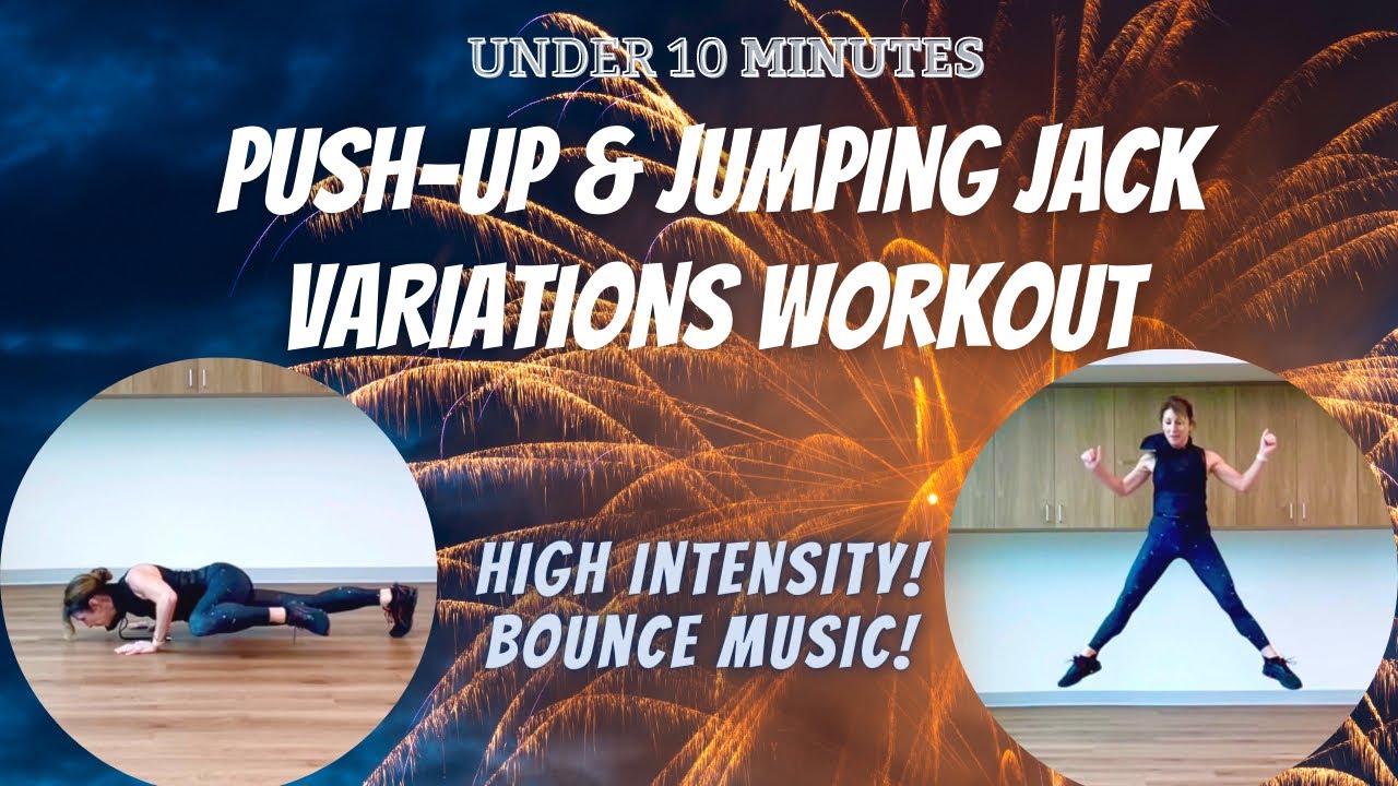 PUSHUP & JACKS VARIATIONS WORKOUT 6 High Intensity Intervals No