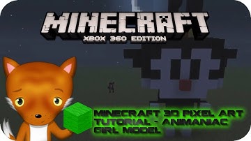 MineCraft 3D Pixel Art Tutorial - Animaniac Girl Model