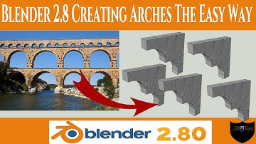 Creating Arches the Easy Way Blender 2.8 Tutorial New 2020 using Knife Project