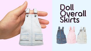 Doll Overall Skirt (Miniature) - 인형 멜빵치마 만들기 (미니어쳐)