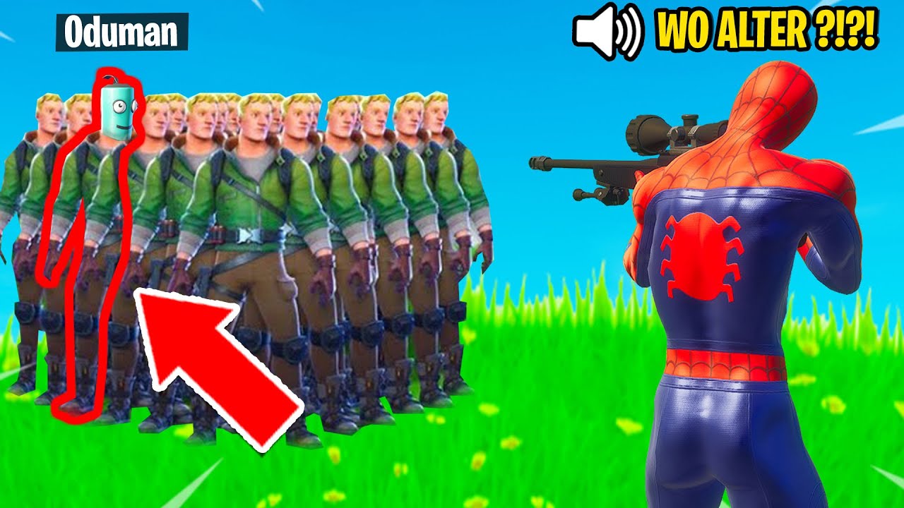 ER sucht mich 1STUNDE unter 50 LEUTEN! | Fortnite Bull vs Sniper