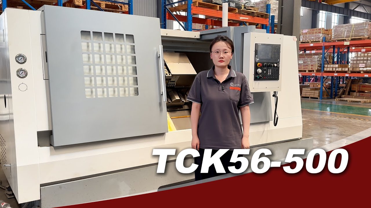 HANDEMO Star product: TCK56-500 two-axis CNC lathe - YouTube