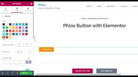 Creating Phlox Button with Elementor