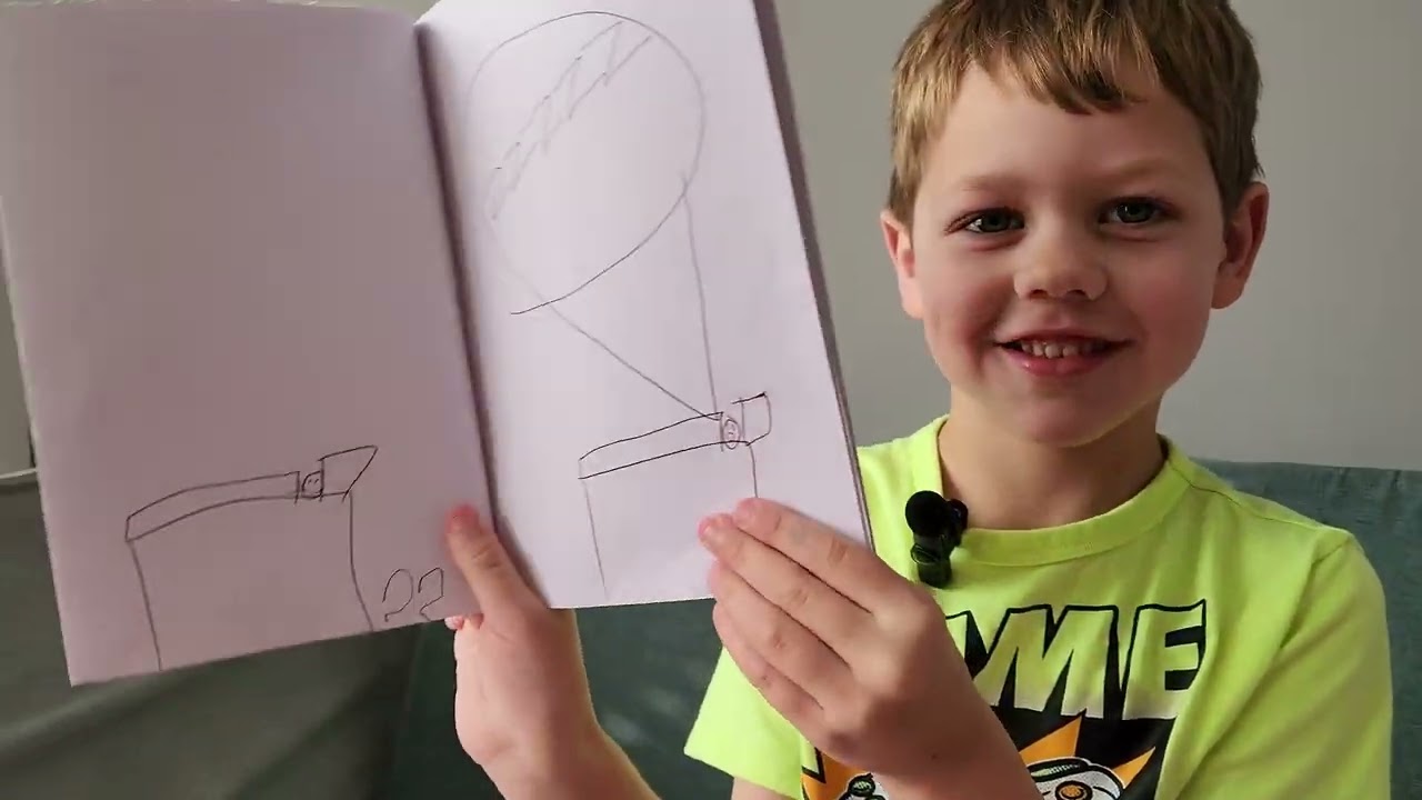 5 year old writes a 40 PAGE BOOK 📚 and reads it! 😁 "Me and Timmy"