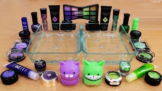 Mixing Makeup Eyeshadow Into Slime ! Purple vs Green Special Series Part 17 Satisfying Slime Video