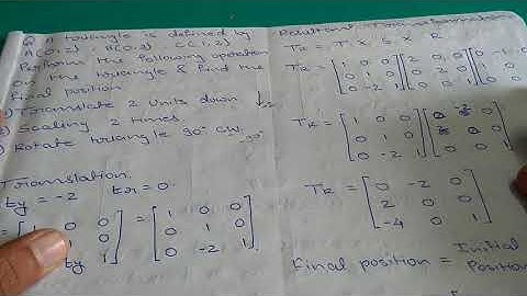 CAD-3 | 2D & 3D transformation | Numerical on triangle | RTMNU Nagpur University