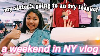 a weekend in new york vlog 👼🏼 sending my sister to an ivy league