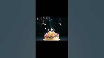 blew up the cake #satisfying #asmr #macro #closeup #oddlysatisfying #howthingswork  #experiment