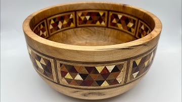 Triangle Feature Ring Wood Turned Bowl