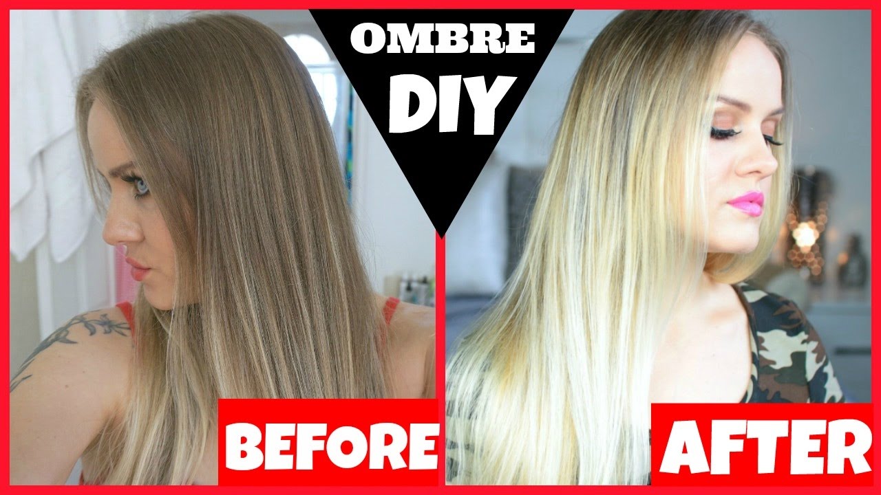 Diy Ombre Hair At Home Youtube