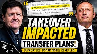 DERBY COUNTY FINANCES, TRANSFERS & TAKEOVER! Supporters’ Board REVEALS ALL
