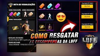 URGENTE! COMO RESGATAR AS RECOMPENSAS DA LBFF 30 TICKETS, NOVO EMOTE E MAIS GRÁTIS - FREE FIRE