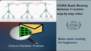 CCNA static routing between 3 routers step by step using cisco packet tracer