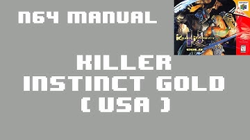 [N64 Manual] Killer Instinct Gold (USA) - Nintendo 64 Game Instructions